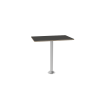 pack plateau de table en stratifié de couleur gris graphite, pied de table 70cm, deux embases