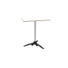 pack plateau de table stratifié blanc crème, pied de table 60cm, une embase, un tripod