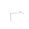 pack plateau de table en stratifié blanc crème, pied de table télescopique et ajustable en hauteur, rail coulissant à fixer