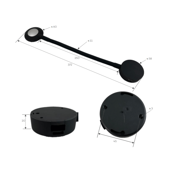dimensions Liseuse USB Verona Haba