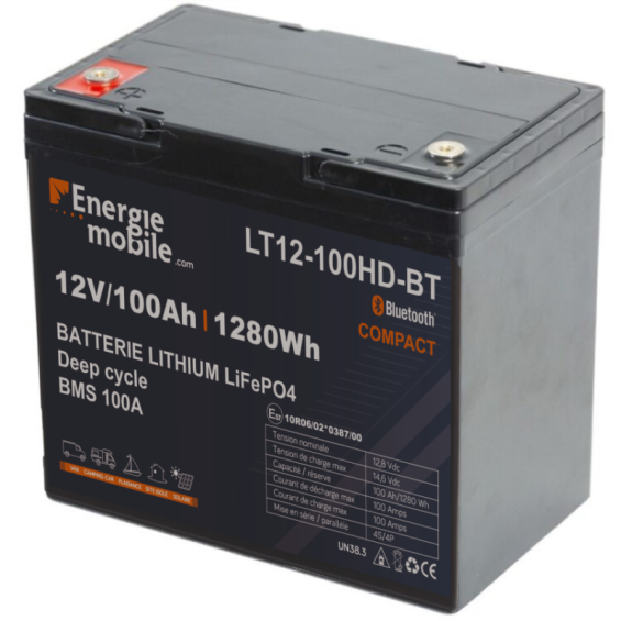 batterie 100 ah lithium bluetooth pas cher