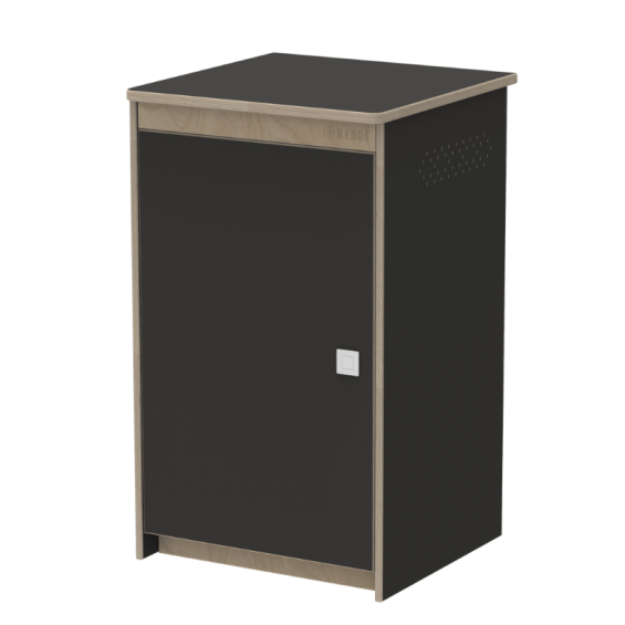 meuble uno 1 gris graphite / bouleau vue de côté