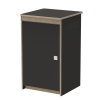 meuble uno 1 gris graphite / bouleau vue de côté