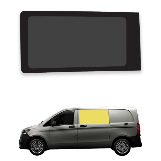 baie vitrée avant gauche pour mercedes vito 2014 équipé d'une porte coulissante à gauche
