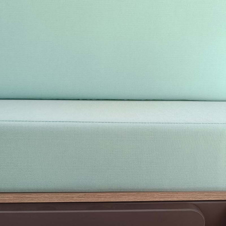 housses déperlantes vert menthe pour matelas 120cm van aménagé