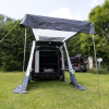 La tente Trapez Premium de chez REIMO TENT TECHNOLOGY auvent ouvert