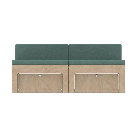 CombiBed Lit Peigne 130 cm avec rangements pour van aménagé