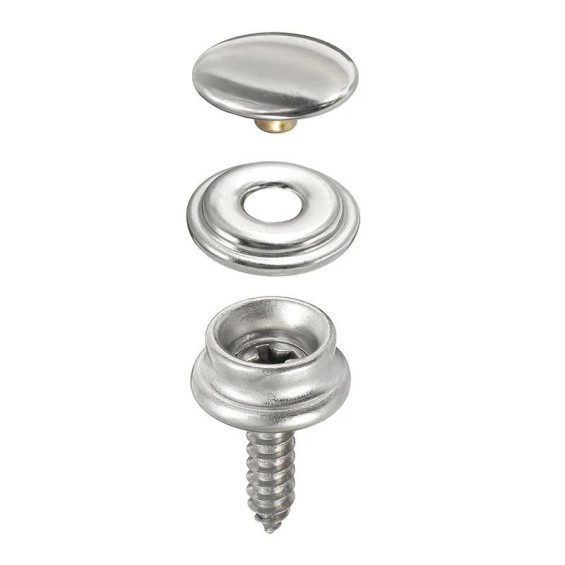 Bouton pression en trois parties