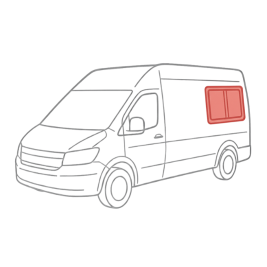 Opel Vivaro 2014 (Trafic / NV300 / Talento) Arrière (rang 3) L2 Gauche Opaque