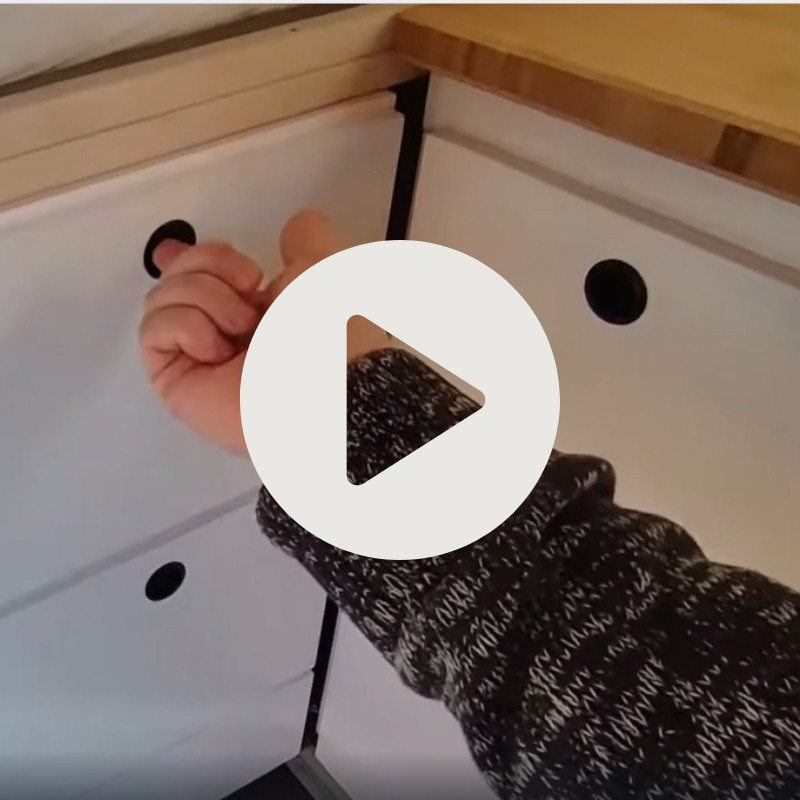 serrure push lock pour meuble de van