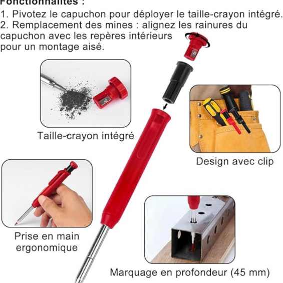 porte-mine résistant pour bricoler