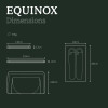 dimensions de la tente de toit équinox