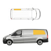 Rideau occultant gris pour Mercedes Vito Compact avec rails de guidage en aluminium