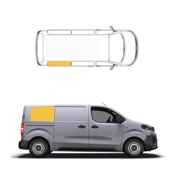 Rideau occultant noir sur mesure pour fenêtre arrière gauche Peugeot Expert