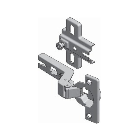 Vue 3D de la charnière freinée pour van
