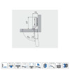 Dimensions de la charnière soft close pour paroi fine