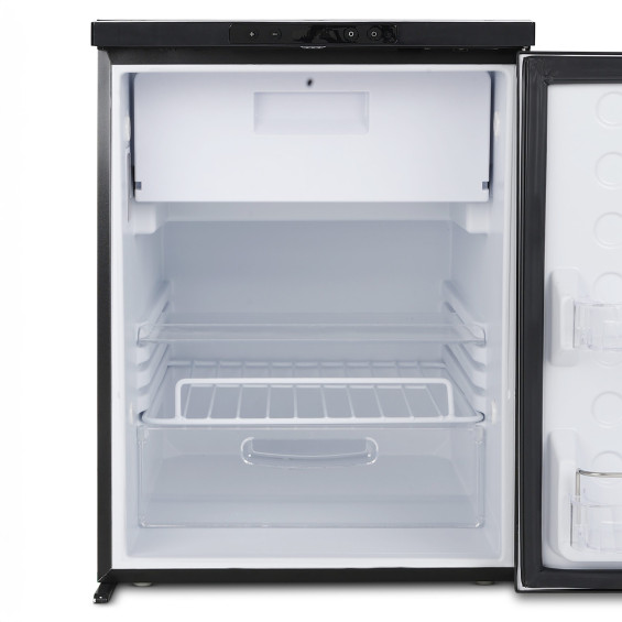 Réfrigérateur avec freezer 50L Nomadic Ark noir brillant pour aménagement de van.