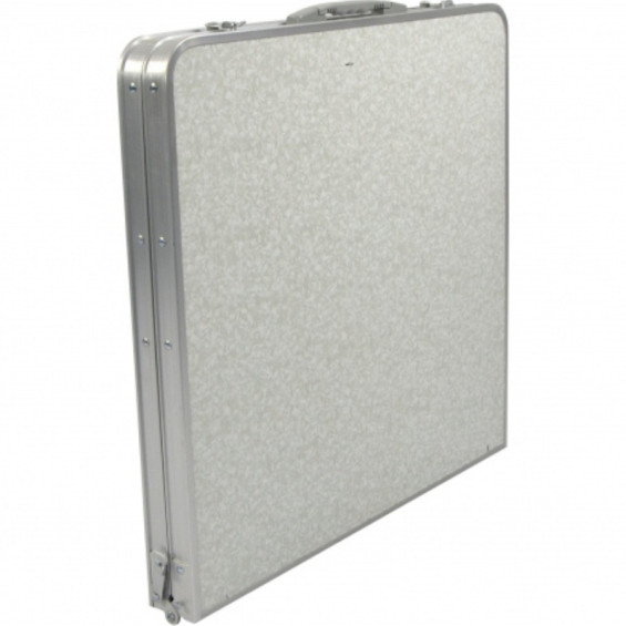 Table de camping pliante Bayasun format valise fermée - 60 x 60 cm