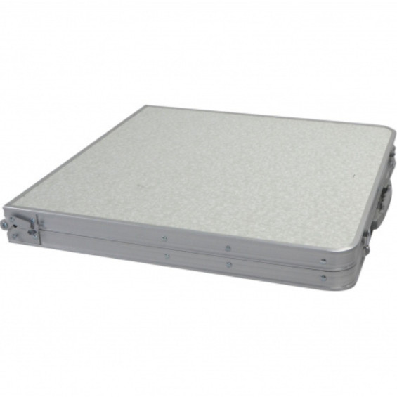 Table aluminium pliante 4 personnes Bayasun dépliée - plateau 120 x 60 cm