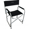 Fauteuil director pliant Bayasun Black armature aluminium tubes ronds - vue côté