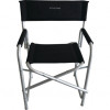 Fauteuil directeur pliant camping Bayasun Black toile polyester 600D noir - vue face