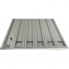 Plan de travail pare-flamme meuble cuisine van Bayasun - détail plateau aluminium