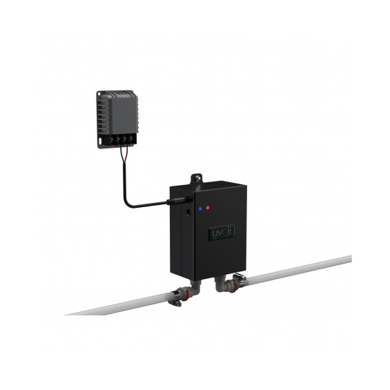 Purificateur d'eau OJI VAN Uvoji - vue avant avec voyant LED UV-C et logo