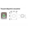 Dimensions du déport visuel pour purificateur d'eau oji van