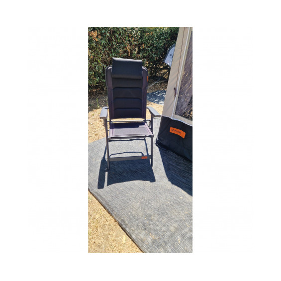 Fauteuil de camping pliant Sereno Soplair replié, vue latérale compact