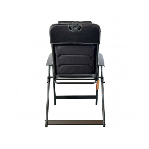 Fauteuil Sereno Soplair vu de dos, structure aluminium et toile 2D Mesh