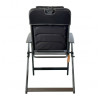 Fauteuil Sereno Soplair vu de dos, structure aluminium et toile 2D Mesh