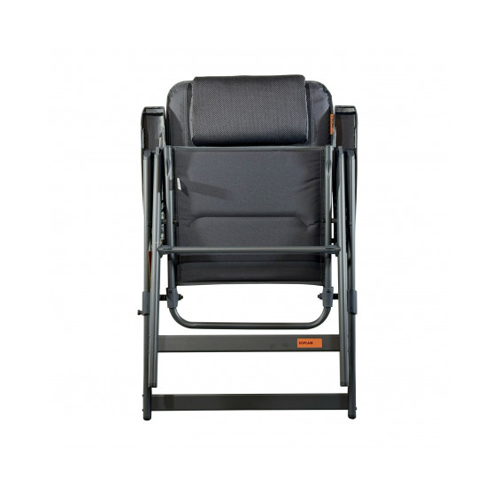 Fauteuil de camping Sereno Soplair, vue de face dossier droit, assise large