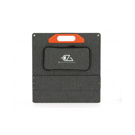 Panneau solaire valise EZA 60W replié, format compact pour transport et rangement en van