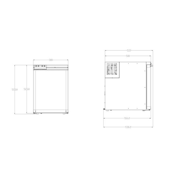 dimensions du frigo blizz f50