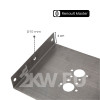 Schéma coté de la plaque de fixation coudée Autoterm pour Renault Master XDD - trou de passage Ø 10 mm, retour 4 cm