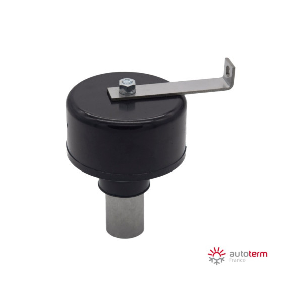 Filtre d'admission d'air Autoterm — vue latérale avec collier de serrage inox W4