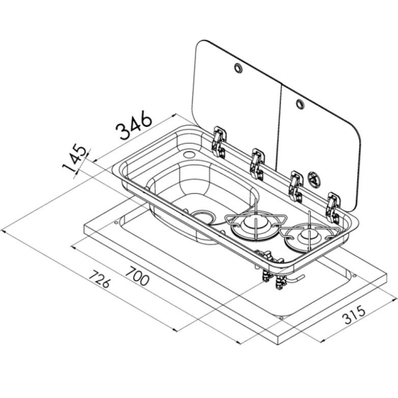 dimensions du combiné