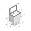 Dimensions de la Vitrifrigo Glacière compresseur van TL20RF 20L 12V/24V