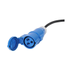 adaptateur femelle CEE P17 avec câble mâle standard