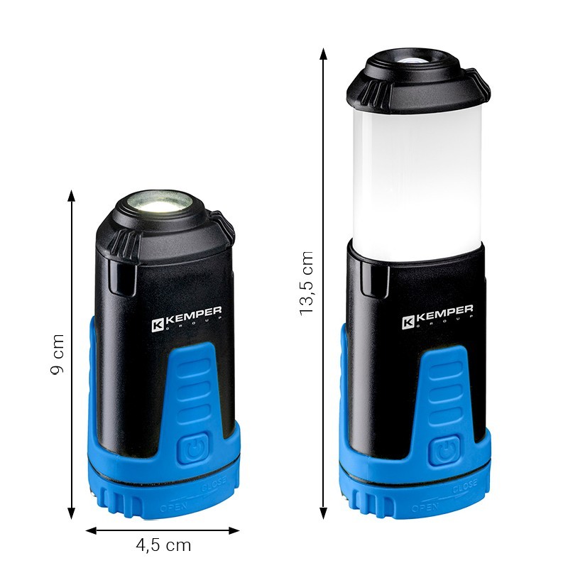 Lampe torche télescopique de camping LED - KEMPER