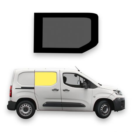 vitre fixe paroi droite rang 2 peugeot partner depuis 2018