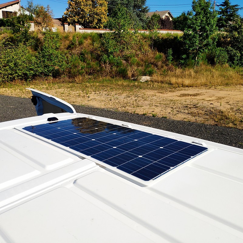 Panneau solaire souple extra plat + régulateur MPPT pour van et fourgon  aménagé