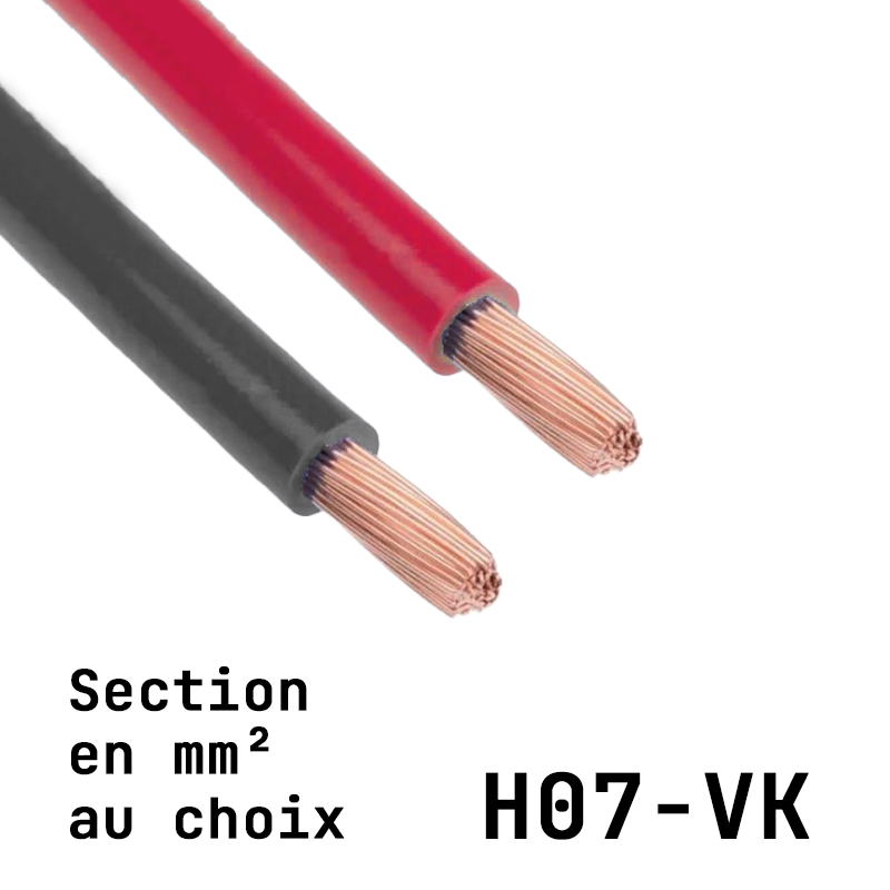 Câble électrique H07 VK - Section nominale en mm² au choix
