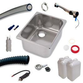 kit complet de mise en eau pour cuisine fourgon aménagé 355x260x150mm