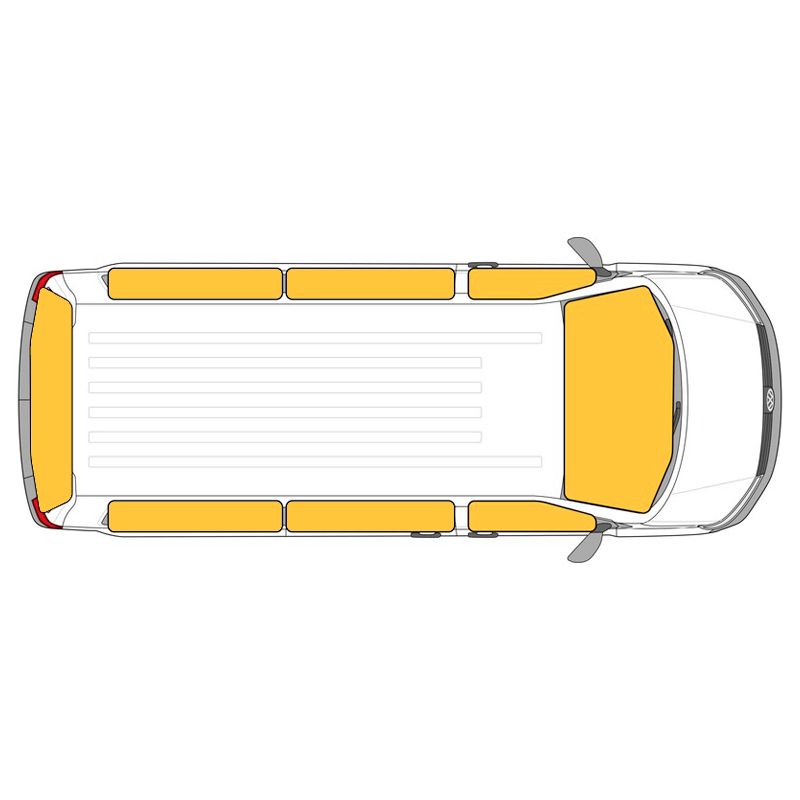  Ensemble de Fenêtre Aveugle Thermique Interne Remplacement pour VW  T5 T6, 3 PCS Kits Thermiques Réversibles Extérieurs avec Sac de Rangement,  Ensemble de Vitres Avant, 100% Occlusion