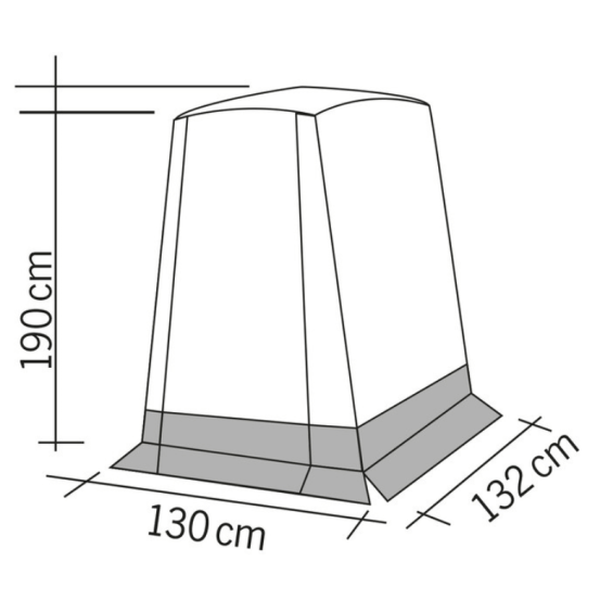 dimensions tente arrière vertic