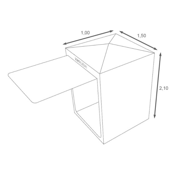 dimensions de la tente pour T5T6 double porte