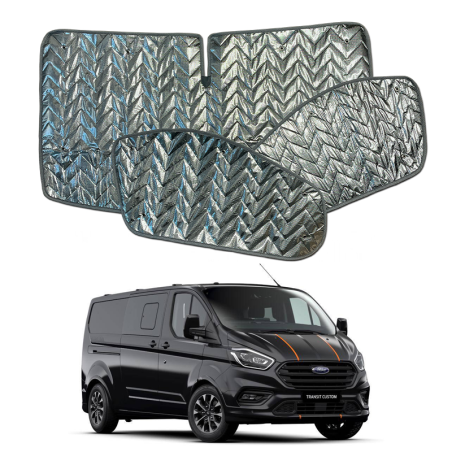 rideaux isolants cabine 3 pièces ford transit custom