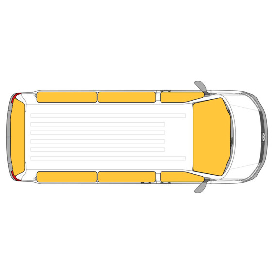 kit complet rideaux isolants 8 pièces pour Volkswagen Caravelle ou Volkswagen Multivan à partir de 2022