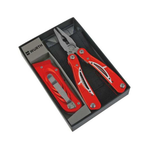 set avec pince multifonctions et cutter de marque würth